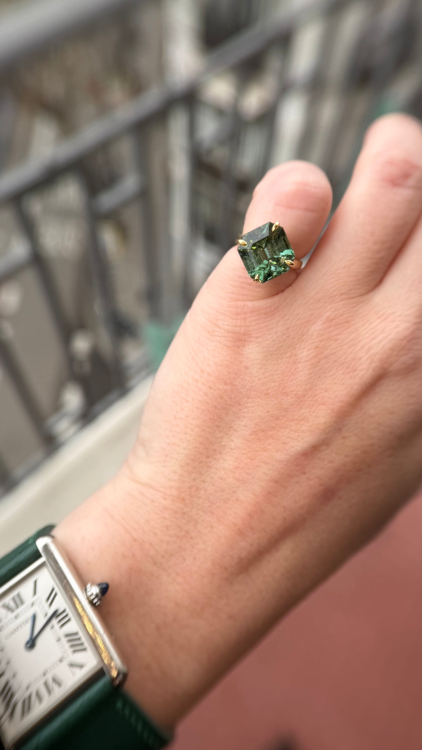 Tourmaline pinky ring